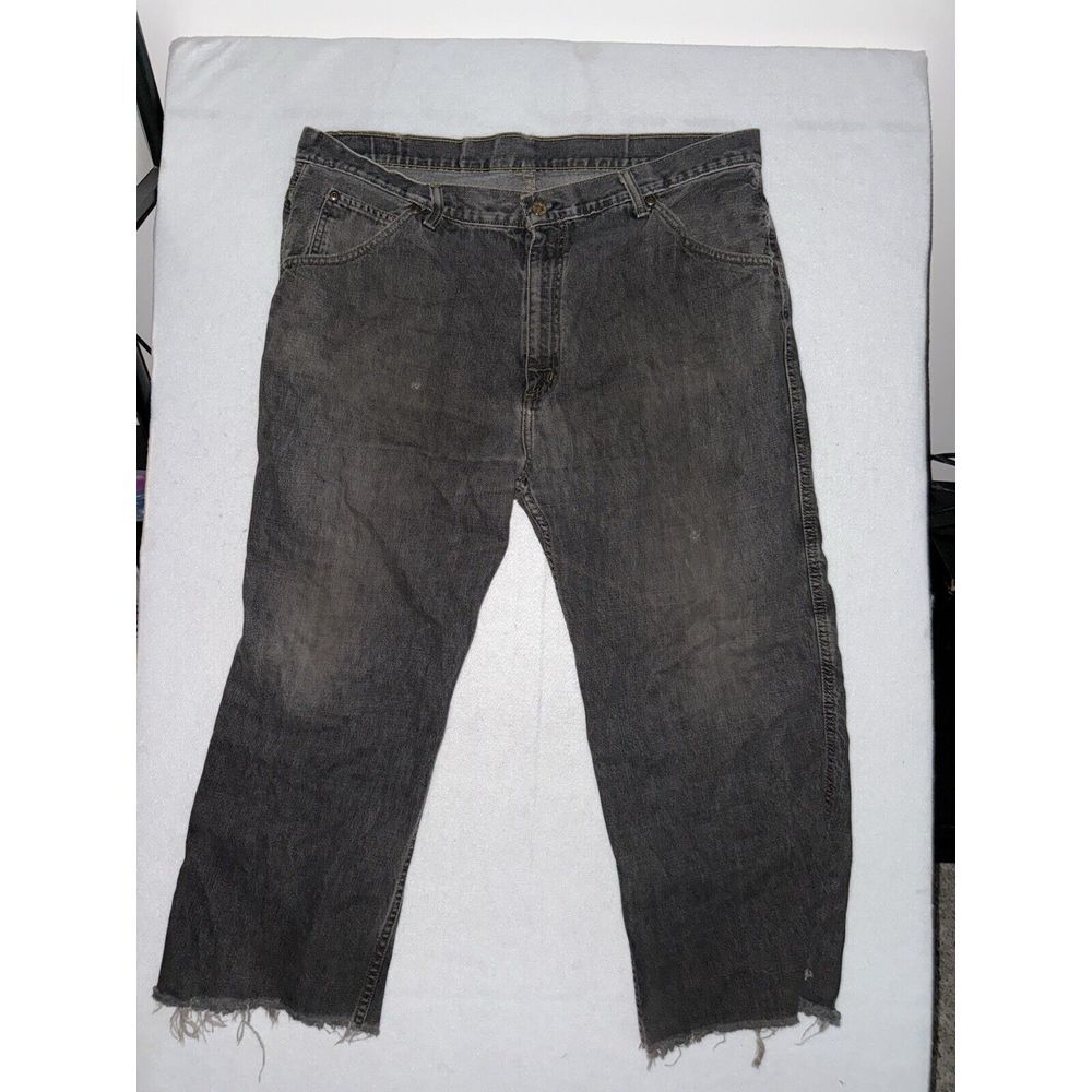 Vintage Ralph Lauren Polo Jeans Company‎ Distressed Jeans 38 Gray Grunge Cropped
